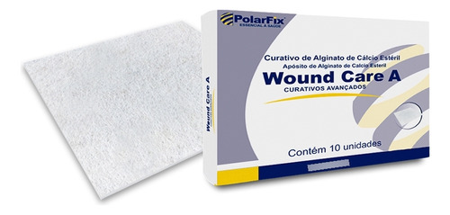 Curativo Alginato De Cálcio Estéril 10cmx20cm C/10 Polarfix