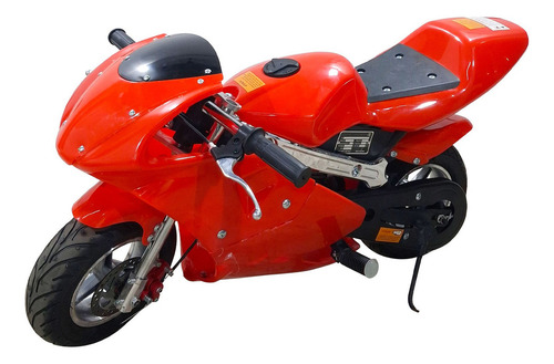 Mini Moto A Gasolina 49cc 2 Tempos Freio A Disco Cor Preta