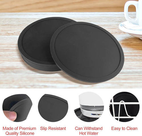 12 Portavasos Para Mesa Antideslizantes Plástico Resistente