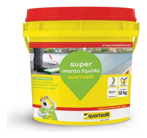 Quartzolit Super Manta Liquida Cor Cinza Concreto 12kg Acabamento Fosco