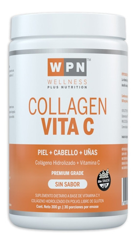 Wpn Colágeno Hidrolizado + 500mg De Vitamina C  | 315 Gramos