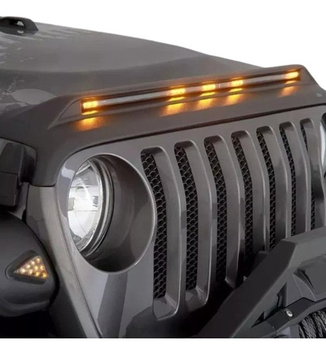 Vista Deflector Cofre Con Led Ambar Jeep Jl 2019-2023