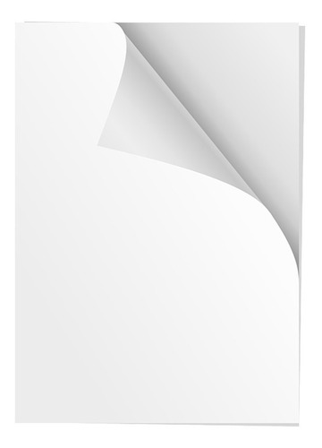 Papel Adhesivo Couche Mate Tabloide 12 X 18 Sticker 100 H Color Blanco