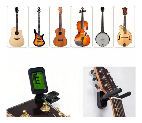 Kit De Guitarra Accesorios Para Acustica Cuerdas 66 Unidades