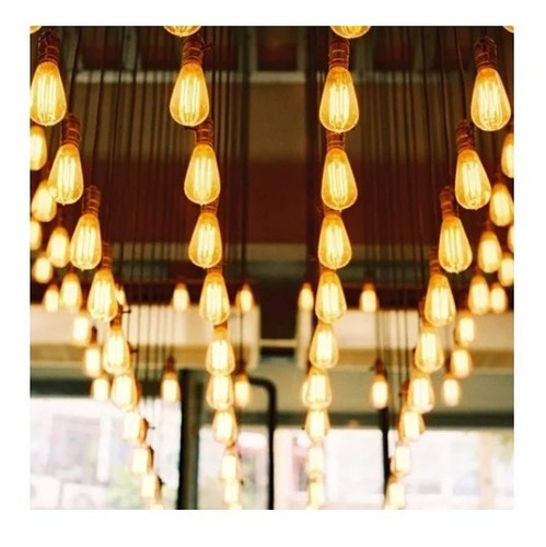 Imagen 3 de 4 de Lampara Luz Led Filamento Vintage 4w Retro Forma Bulbo