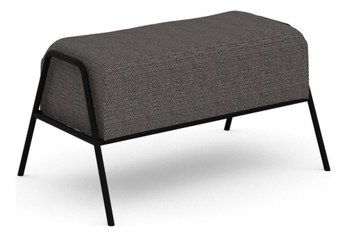 Sillon Puff Para Salas Modernas De 2 Plazas Tkan85 Color Gris Diseño De La Tela Addisson Y Velvao