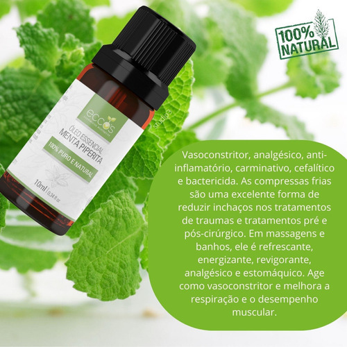 Aceite de Menta Piperita Analgésico, Antiinflamatorio - Eccos