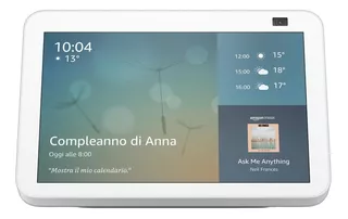 Amazon Echo Show 8 2nd Gen con asistente virtual Alexa, pantalla integrada de 8" glacier white 110V/240V