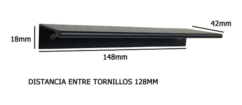 Tirador Manija Vento 128 Aluminio Cajon Mueble X 4 Unidades