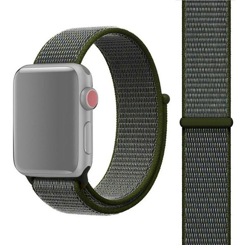 Correa Para Apple Watch 42 Y 44mm, Con Velcro. Verde