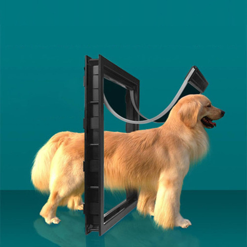 Puertas Con Solapa Para Perros Y Gatos De Primera M Negro
