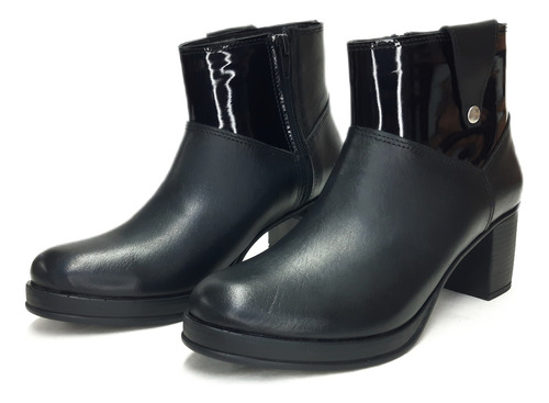 Bota Botineta Cuero Liviana Plataforma Tacón Moda 1616