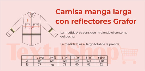 Imagen 2 de 4 de Camisas Con Reflectivo Grafor - Textilshop