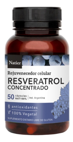 Resveratrol Rejuvenecedor Natural Antioxidante 50caps Natier