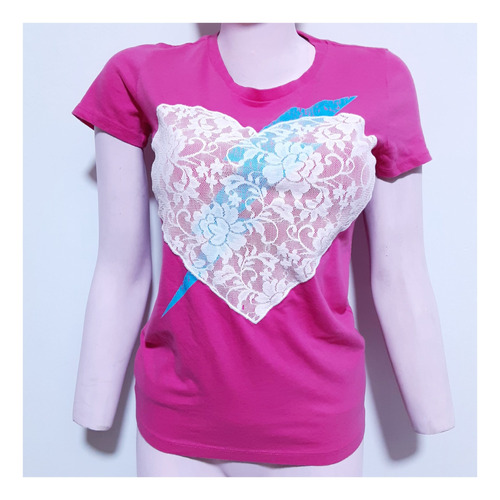 Polo Basico Corazon Blondas Mujer Talla M Aeropostale