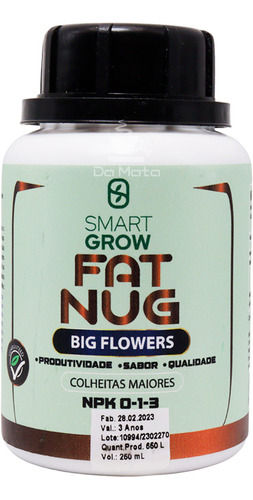 Fertilizante Smart Grow Fat Nug 250ml - Tabacaria Da Mata