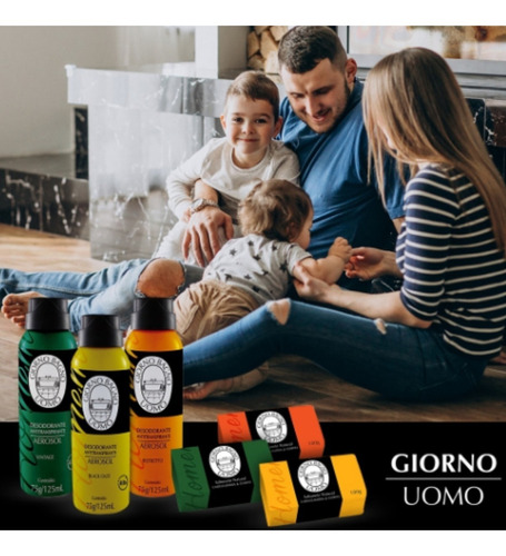 Sabonete em Barra Masculino Amarelo Giorno Uomo 180g