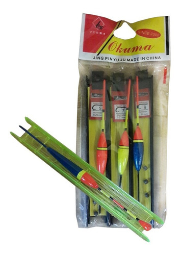 Boyas Para Pesca Juego De 1 Línea Y 3 Lineas(0.20/0.23/0.26)