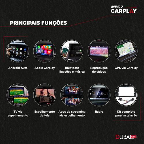 Central Multimidia Mp5 Android Auto Ford Mustang 2012 2013