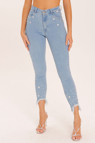 Calça Cigarrete Jeans Glam Gatabakana