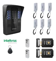 Comprar Kit Interfone 6 Pontos 20 Chaveiro 2 Botoeira 2 Fechaduras