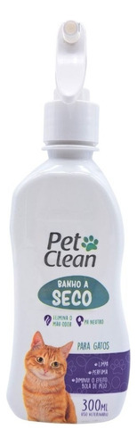Pet Clean Shampoo Baño En Seco Gatos 300ml /fauna Salud Fragancia Floral