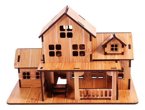 Maqueta De Madera Para Ensamblar Casas De Madera, Color Bamb