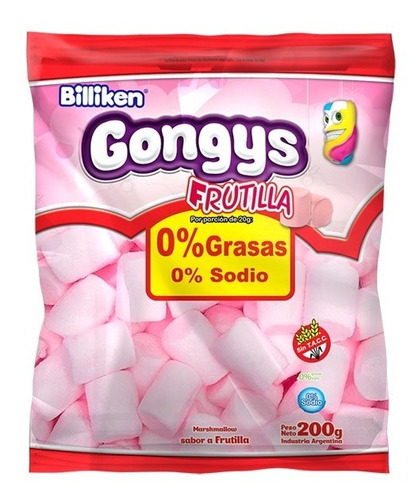 Malvaviscos Gongys X200 Grms Frutilla *golosinas Del Sur*