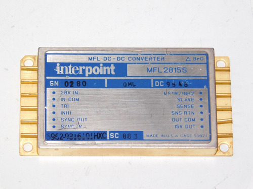 New Interpoint Mfl2815s Mfl Dc-dc Converter Unit Mil Cct