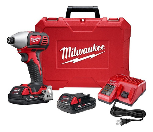 Destornillador De Impacto Hex M18 1/4 Milwaukee 265722ct Color Rojo Con Negro