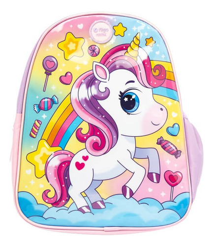 Mochila Filgo Minipak Diseño Unicornio De 12´´ Para Jardín 