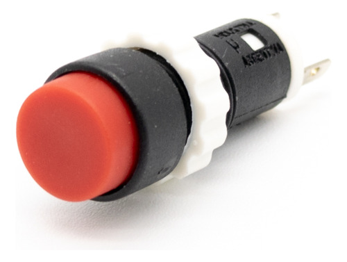 Pulsador Interruptor 2a Retenido Redondo Rojo 14mm
