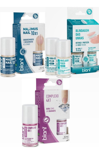Kit Base P/ Unhas Blindagem+ Complexo 4x1+ Maximus Nail Blan