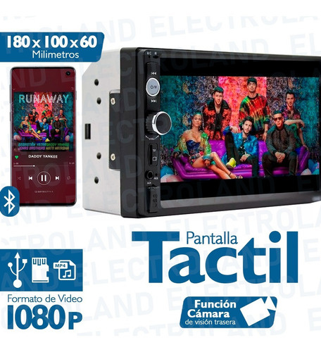 Imagen 2 de 10 de Autoestereo Stereo Pantalla 7 Pulgadas Bluetooth