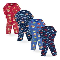 Comprar Kit 4 Pijamas Juvenil Menino Soft Manga Longa Calça 10u002F16