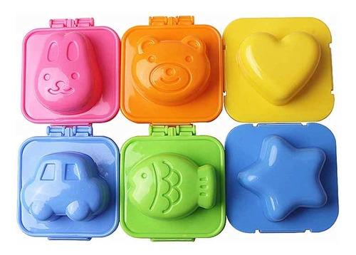 6 Moldes Para Huevo Plasticos Arroz Niños Lonchera