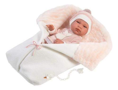 Muñeca Tina 45 Cm Con Saquito Bebe Reborns Llorens Española