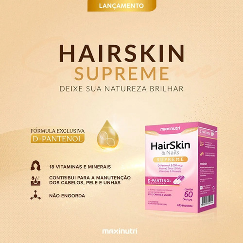 Imagem 4 de 5 de Combo 2 Hair Skin Supreme + Hidratante Labial Lip Balm