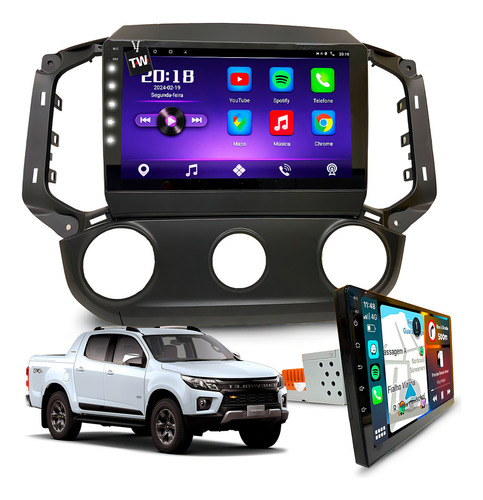 Central Multimídia S10 2017 À 2023 Analógico E Digital 9pole Cor Chevrolet S10 Highcountry Ac Analógico