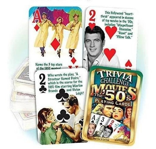 Flickback 1950s Movie Trivia Playing Cards: 65 O 70