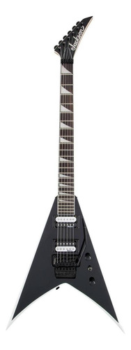 Guitarra eléctrica Jackson JS Series King V JS32 de álamo black with white bevels brillante con diapasón de amaranto