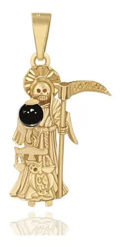 Aretes De La Santa Muerte De Oro Laminado.