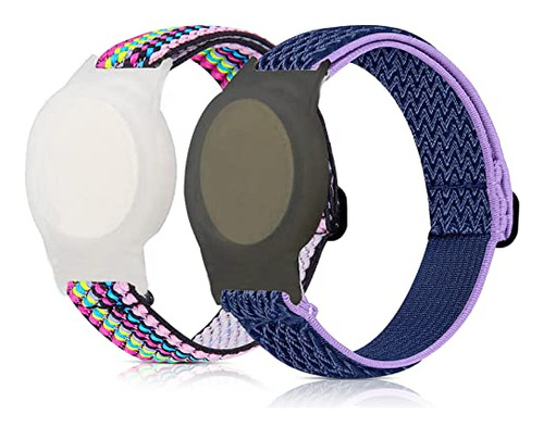 2 Pack Airtag Pulsera Para Niños, Banda De Nylon Para Appl3