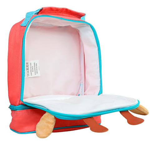Kit Mochila Rodinha Lancheira Girafa 3d Bichinhos