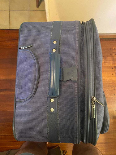 Valija Samsonite De Tela Reforzada Grande Color Celeste Azul