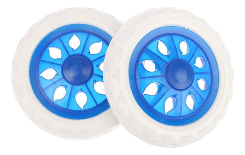 Ruedas Para Carrito De Compras Plegables De 2 Piezas, Azul