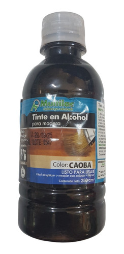 Tinta En Alcohol Para Madera Color Caoba 250cm3 Multilac
