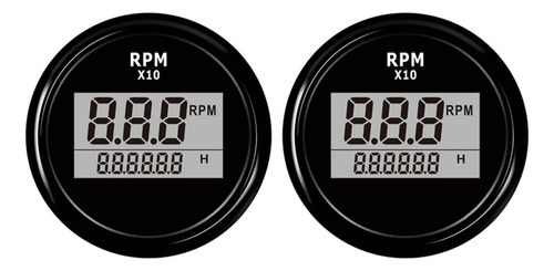 2 Tacómetros Digitales Led For Barcos, Contador De Horas, M