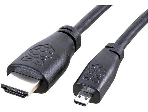 Cable Oficial Raspberry Pi 4 Micro-hdmi A Hdmi Largo 2m Negr