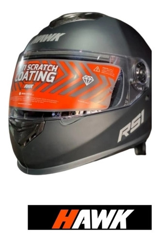 Casco Integral Hawk Rs1 Negro Mate Punto Motor